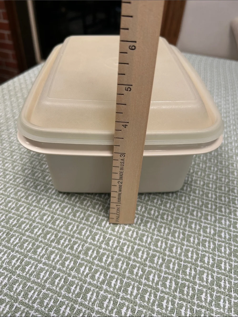 TUPPERWARE Beige ICE CREAM Storage Container w/Lid - Vintage